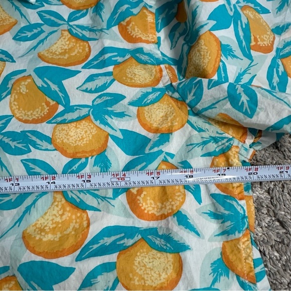 Bonobos Riviera Short Sleeve button down medium Slim Fit Fruit Tropical Orange - Picture 5 of 7